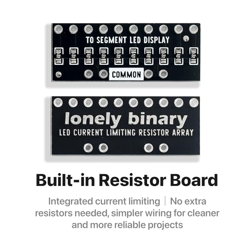 LONELY BINARY 12-Pack 10-Segment LED Bar Graph 6-Color Resistor PCB Case