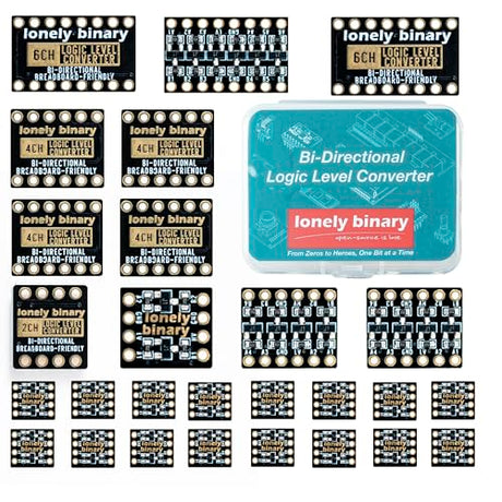 LONELY BINARY 27-Pack Logic Level Converter 2/4/6 Channel 3.3V to 5V