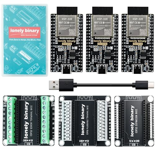 ESP32 Gold Edition + 3 Bases, 3-Pack