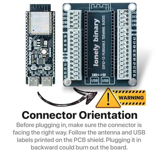 Lonely Binary ESP32-S3 N16R8 Screwless Terminal Board for Arduino IDE