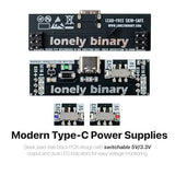 Lonely Binary 3-Pack Breadboard Power Supply 3.3V 5V USB-C Switchable