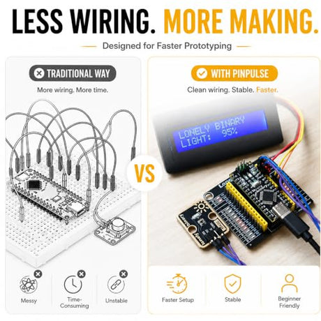 Lonely Binary 3X Nano V3.0 ATmega328P USB-C with PinPulse LED Shield Kit