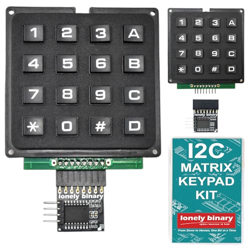 4x4 Matrix Keypad with I2C Adapter, 2-Pack