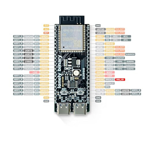 Lonely Binary ESP32-S3 N16R8 2.54mm Expansion Board for Arduino IDE