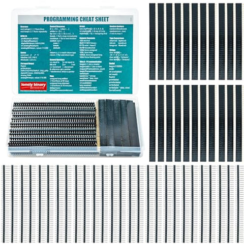 2.54mm Pin Headers, Male & Female, 75-Pack