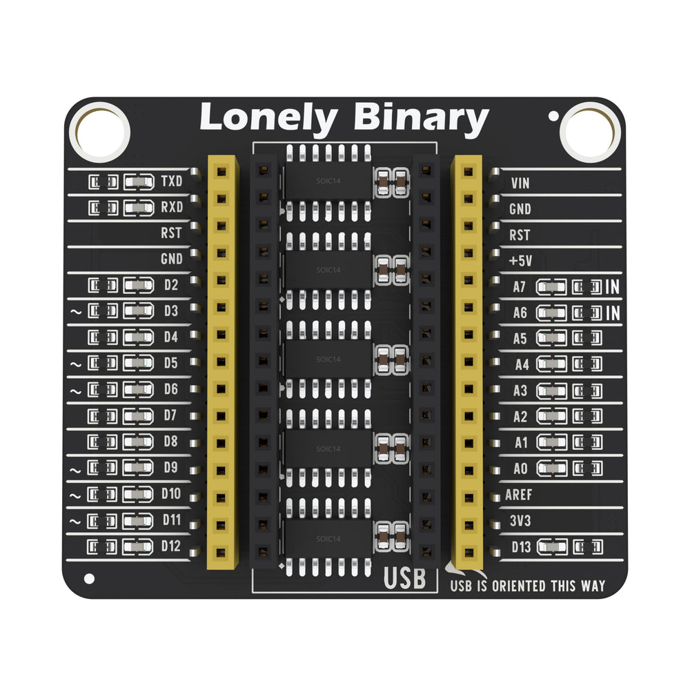 PinPulse LED shield for Nano, top view