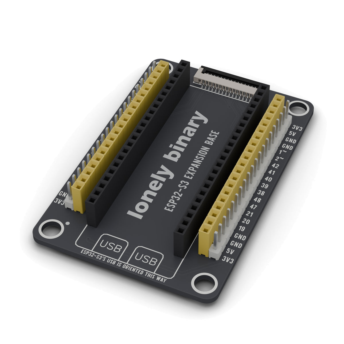 ESP32-S3 Expansion Base, angled view